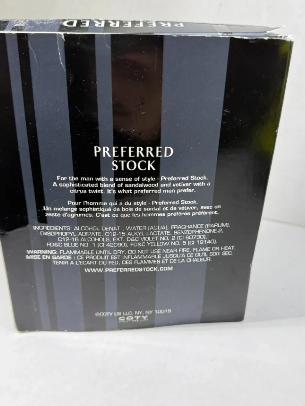 Preferred Stock Cologne Vintage 2.25fl.oz/66.5ml Splash by COTY - New Old Stock